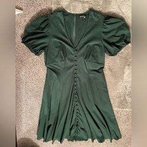Hunter green cotton stretch dress